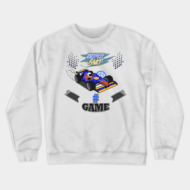 F1 Racing design Blue Crewneck Sweatshirt by 1Nine7Nine